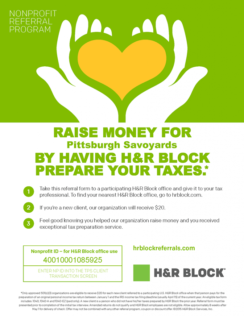 raise money for by having h r block prepare your taxes hr block customer service